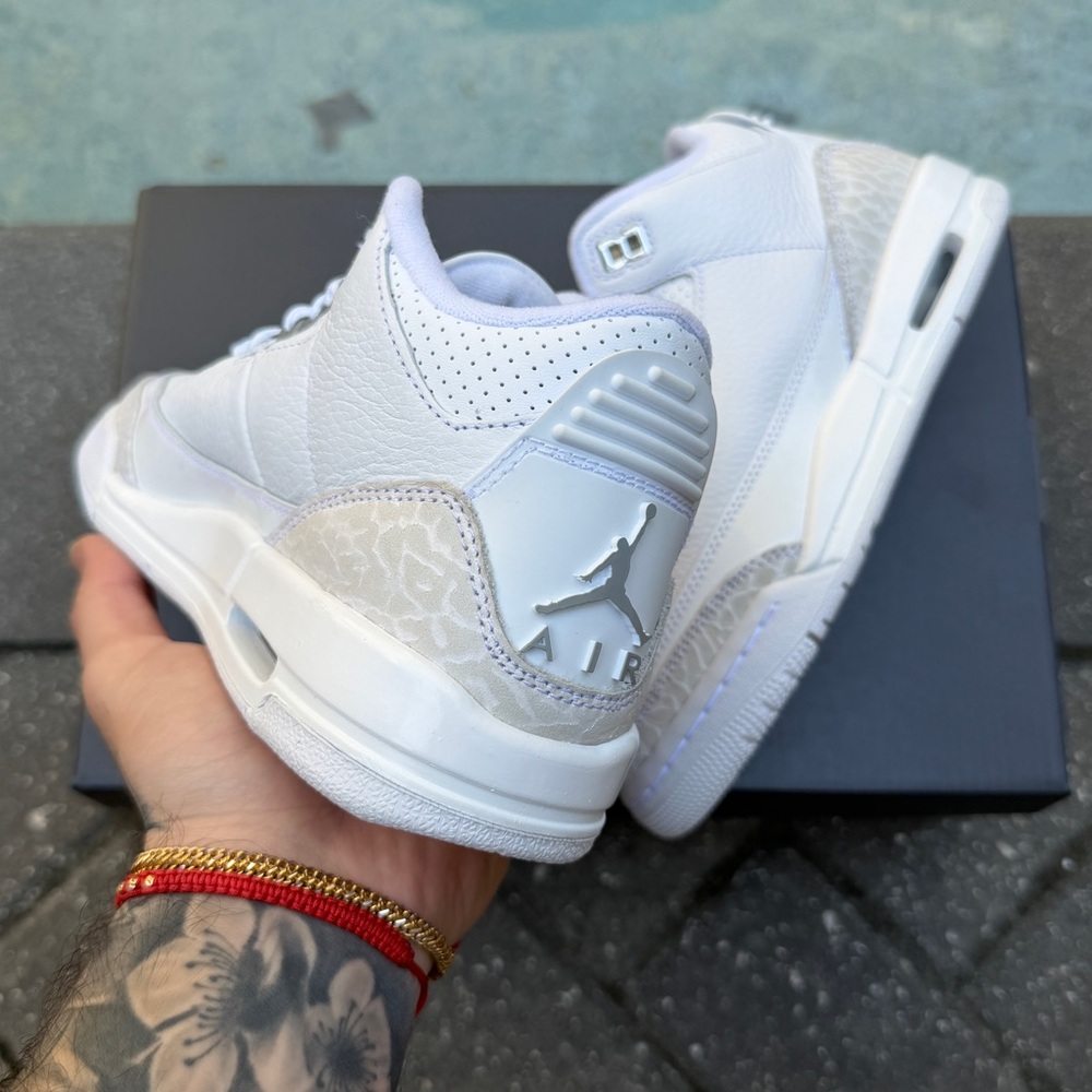 NIKE AIR JORDAN 3 WHITE 4Y / 5.5W - Picture 3 of 4